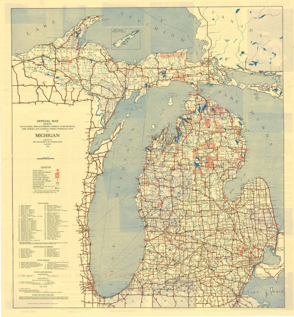 State Park map 1930