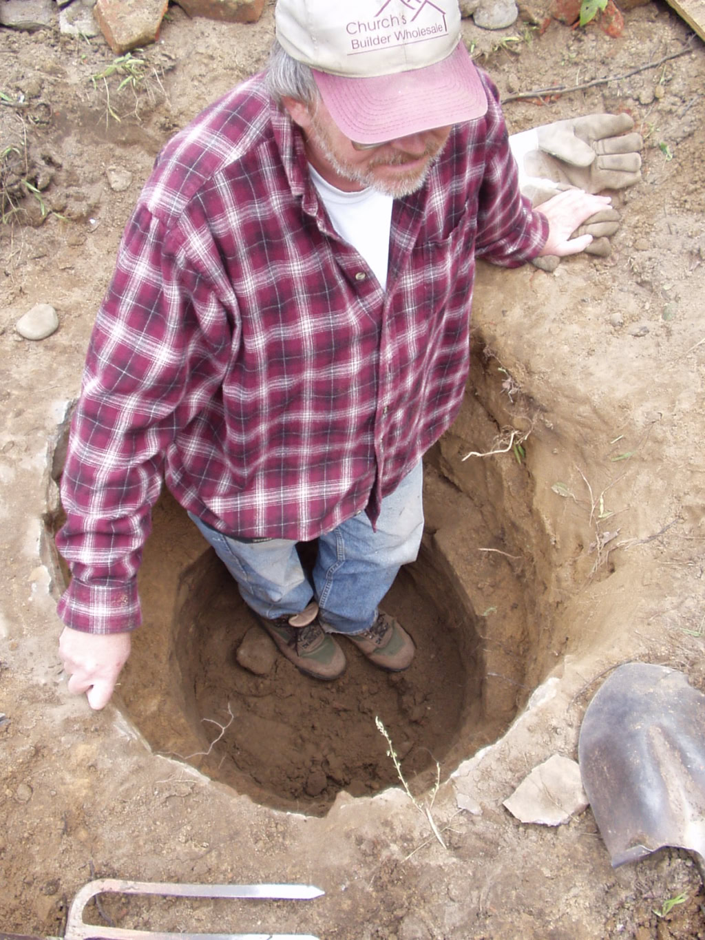 digging out the well