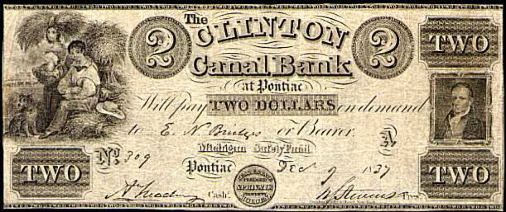 1837 Canal Bank Note