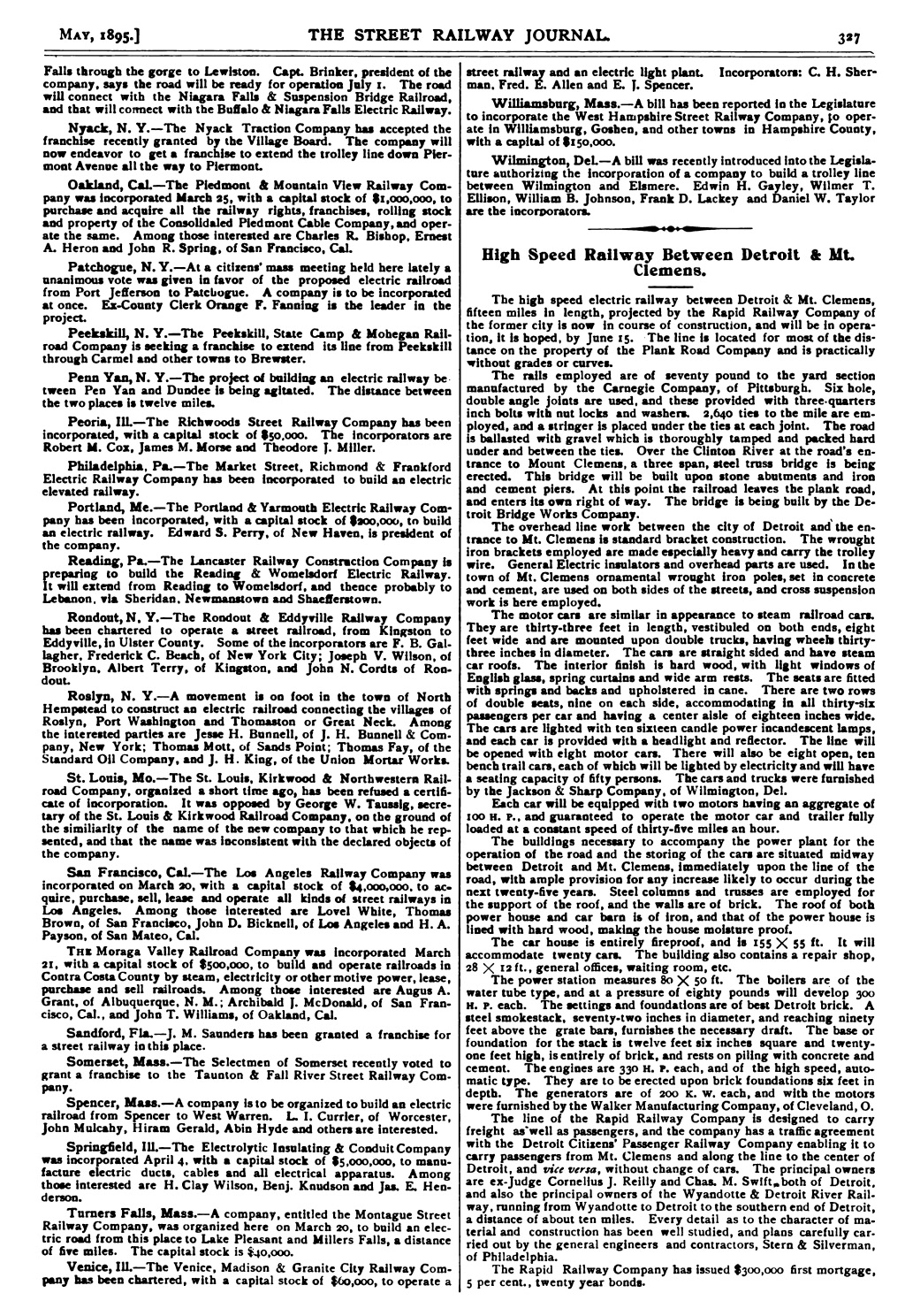 INTERURBAN RAILS  May 31 2012