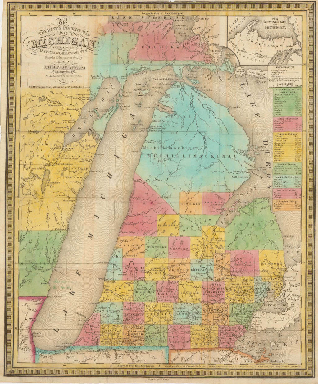 Michigan Map 1834